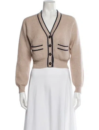 Pre-owned Brunello Cucinelli Alpaca V-neck Sweater In Neutral