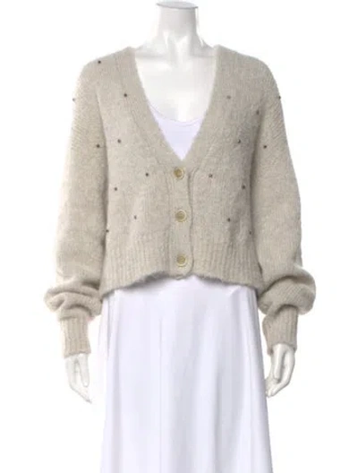 Pre-owned Brunello Cucinelli Alpaca V-neck Sweater In Neutral
