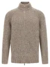 Brunello Cucinelli High Neck Zipped Cardigan