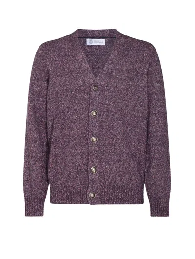 BRUNELLO CUCINELLI ALPACA, WOOL, SILK AND COTTON BLEND CARDIGAN