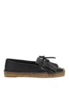Brunello Cucinelli Black Fringed Espadrilles In Black