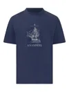 Brunello Cucinelli Anamnesis Print T-shirt In Blue