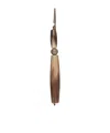 Brunello Cucinelli Horn Drop Earrings With Silver Bead In Yellow