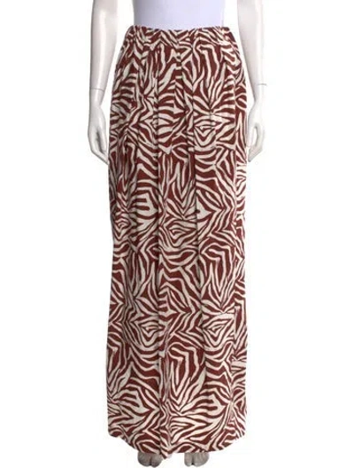 Pre-owned Brunello Cucinelli Animal Print Long Skirt W/ Tags In Brown