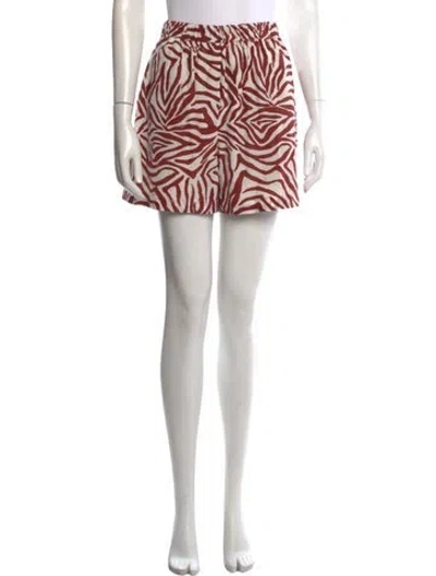 Pre-owned Brunello Cucinelli Animal Print Mini Shorts In Multicolor