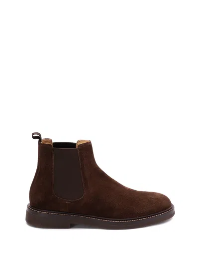 Brunello Cucinelli Ankle Boots In Brown