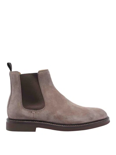 Brunello Cucinelli Ankle Boots In Sand