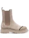BRUNELLO CUCINELLI BRUNELLO CUCINELLI ANKLE BOOTS WITH ELASTICATED INSERTS