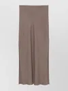 Brunello Cucinelli Ankle Length High Waist Seamless Skirt In Black