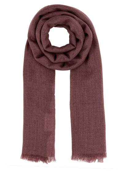Brunello Cucinelli Antiqued Cashmere-blend Scarf 220 X 90 Cm In Pink