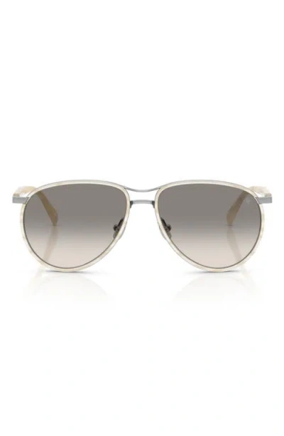 Brunello Cucinelli Apheleion 57mm Gradient Pilot Sunglasses In Gray