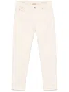 Brunello Cucinelli Jeans Mit Logo-stickerei In White