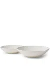 Brunello Cucinelli Asymmetric Edge Plates (set Of Two) In White