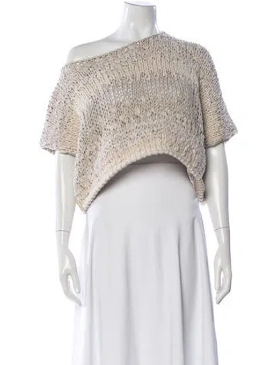 Pre-owned Brunello Cucinelli Asymmetrical Sweater In Neutral