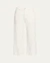 Brunello Cucinelli Authentic Bull Garment Dye Contemporary Square Jean In White