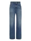 Brunello Cucinelli Authentic Denim Column Jeans With Jewelry Clothing In Blue