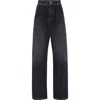 Brunello Cucinelli High-rise Wide-leg Jeans In Dark Grey