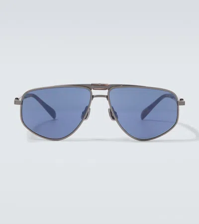 Brunello Cucinelli Aviator Sunglasses In Gray