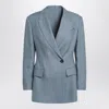 Brunello Cucinelli Women's Avio-coloured Linen Blend Jacket