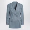 Brunello Cucinelli Avio-coloured Linen Blend Jacket