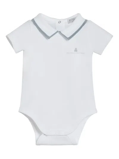 Brunello Cucinelli Baby Bernie 2-piece Bodysuit Set In White