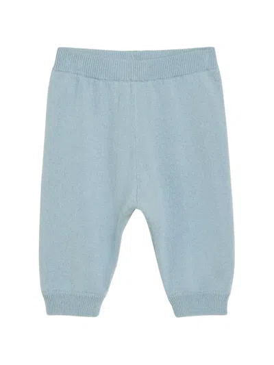 Brunello Cucinelli Baby Bernie Cashmere Knit Trousers In Blue
