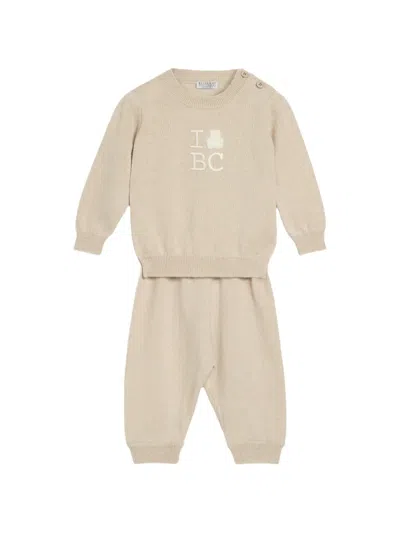 Brunello Cucinelli Baby Bernie Cashmere Trousers In Neutrals