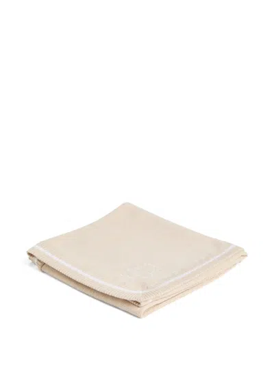 Brunello Cucinelli Baby Bernie Embroidered Blanket (80cm X 80cm) In Neutral