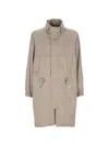 Brunello Cucinelli Back-drawstring Coat In Neutral