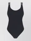 Brunello Cucinelli Backless One-piece Swimsuit With Diamond Cut Straps In Black