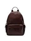 Brunello Cucinelli Structured Leather Backpack With Zip And Flap Pockets In Brown