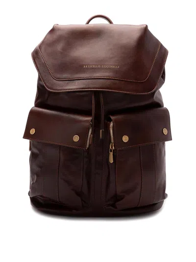 Brunello Cucinelli Backpack In Red