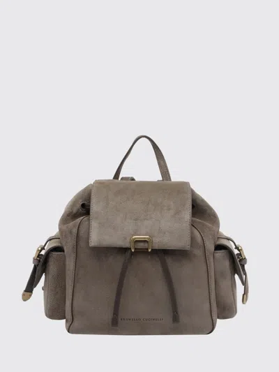Brunello Cucinelli Backpack Woman In Grey