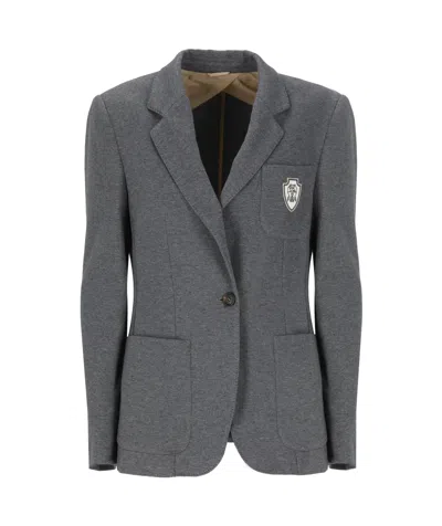 Brunello Cucinelli Badge-detail Blazer In Black