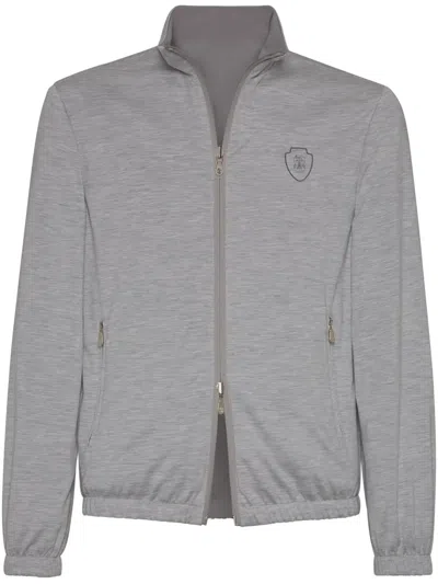 BRUNELLO CUCINELLI BADGE-DETAIL JACKET