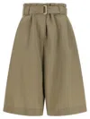 Brunello Cucinelli Pleated Bermuda Shorts Belted Waist Pockets