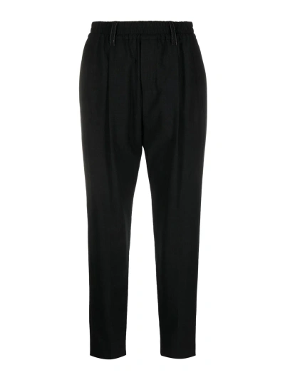 Brunello Cucinelli Baggy Cigarette Pants In Black