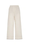 Brunello Cucinelli Baggy Crop Trousers In Yuta