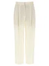 Brunello Cucinelli Trousers With Pleats And Pockets In White