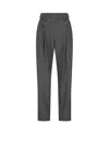 Brunello Cucinelli Women Baggy Flannel Trousers In Gray