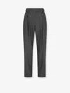 Brunello Cucinelli Women Baggy Flannel Trousers In Gray