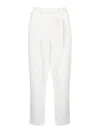 Brunello Cucinelli Pleated Cotton-blend Twill Tapered Pants In White