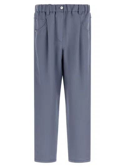 Brunello Cucinelli Baggy Pants Blue