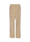 Brunello Cucinelli Women Corduroy Velvet Baggy Trousers In Brown