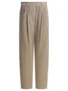 Brunello Cucinelli Baggy Pants In Neutral