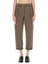 Brunello Cucinelli Elastic Waistband Trousers With Pockets And Loops In Brown