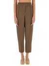 Brunello Cucinelli Linen Trousers Pants In Brown