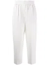 Brunello Cucinelli Women Baggy Pull-up Trousers In Viscose And Linen Fluid Twill