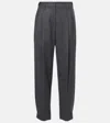 Brunello Cucinelli Baggy Sartorial High-rise Wool Straight Pants In Black