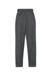 Brunello Cucinelli Baggy Sartorial High-rise Wool Straight Pants In Black
